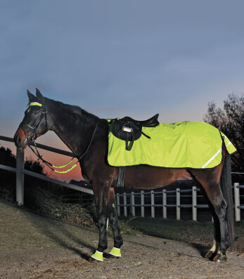 WaldhausenREFLEX Nierendecke Neongelb mit Reflektionsstreifen Pony