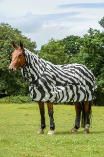 Bucas Fliegendecke Zebra mit Halsteil - 145 cm