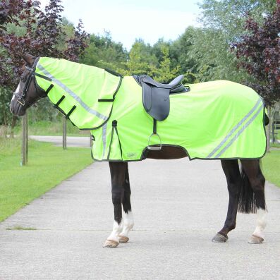 Fliegenausreitdecke Reflexion mit Hals, 155 cm